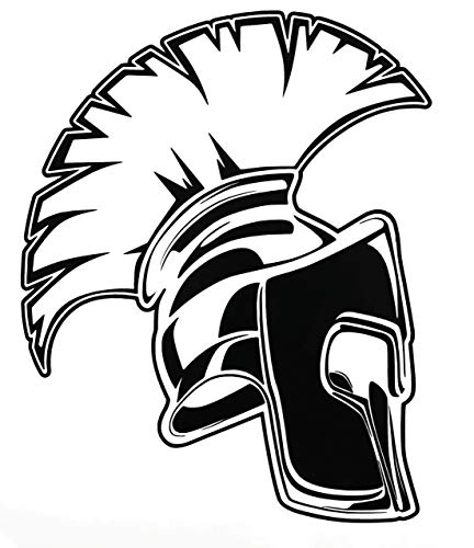 Greek Spartan Helmet Vinyl Decal - Warrior Bumper Sticker - Sparta Gift-WickedGoodz