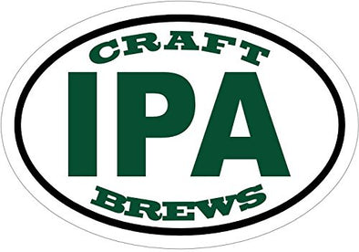WickedGoodz Oval Vinyl India Pale Ale Beer Decal - Craft Brew Bumper Sticker -Perfect Man Cave Gift-WickedGoodz