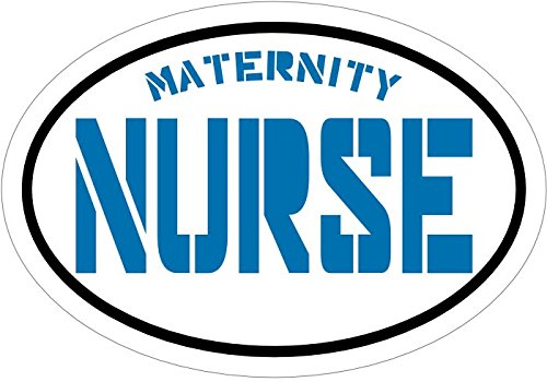 WickedGoodz Blue Maternity Nurse Vinyl Window Decal - RN Bumper Sticker - Pinning LPN RN CNA Gift-WickedGoodz