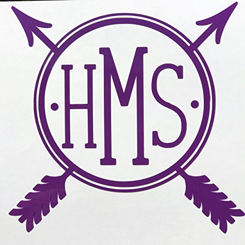 Custom Arrow Initial Monogram Vinyl Decal-WickedGoodz
