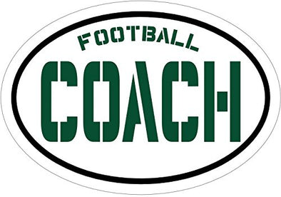 WickedGoodz Green Football Coach Vinyl Window Decal - Football Bumper Sticker - Perfect Football Coach Gift-WickedGoodz