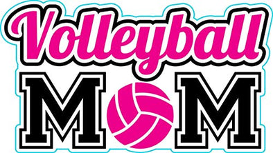 Die Cut Volleyball Mom Vinyl Decal Volleyball Bumper Sticker-WickedGoodz