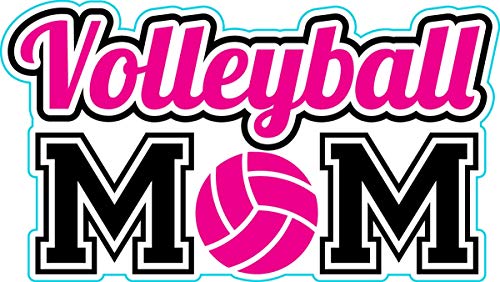 Die Cut Volleyball Mom Vinyl Decal Volleyball Bumper Sticker-WickedGoodz