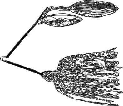 WickedGoodz Vinyl Bass Fishing Decal - Spinnerbait Bumper Sticker - Perfect Angler Gift-WickedGoodz