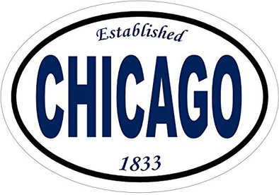 Oval Chicago Vinyl Decal-WickedGoodz