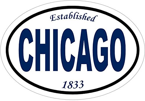 Oval Chicago Vinyl Decal-WickedGoodz