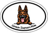 Oval Brown German Shepherd Mom Magnet - Dog Breed Magnetic Car Decal