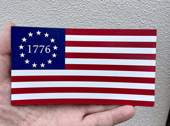 American Flag 1776 Magnet - Patriotic Magnetic Car Decal