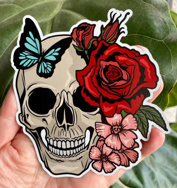 Rose Skull Magnet