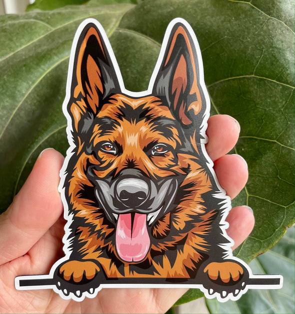 5 Inch Brown German Shepherd Magnet