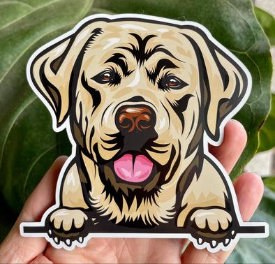 Yellow Lab Retriever Dog Magnet 5 Inch