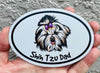 Oval Shih Tzu Dad Magnet - Dog Breed Magnetic Car Decal
