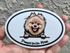 Oval Pomeranian Mom Magnet - Dog Breed Magnetic Car Decal