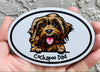 Oval Cockapoo Dad Magnet - Dog Breed Magnetic Car Decal