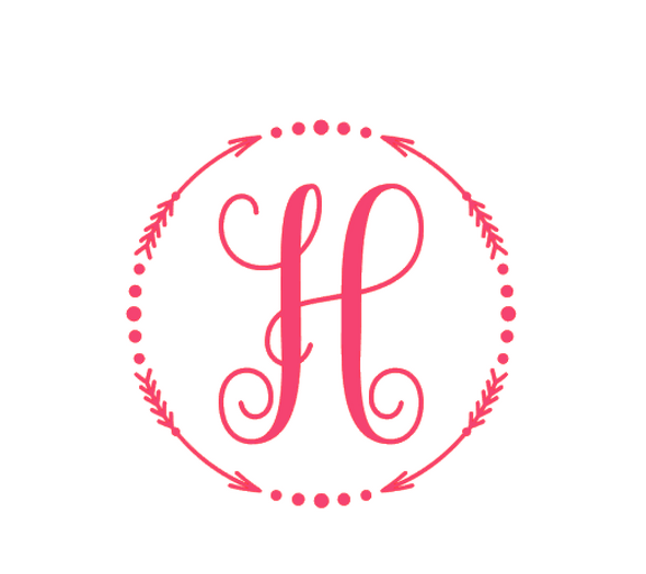 Single Letter Circle with Arrow & Dot Initial Monogram Vinyl Decal