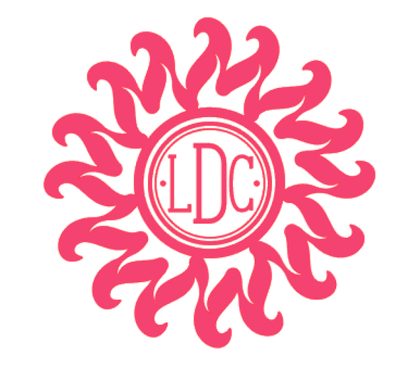 Sun Initial Monogram Decal