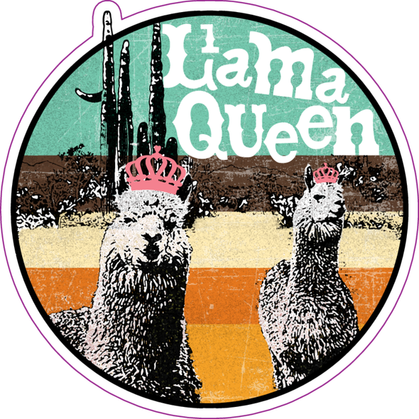 Llama Queen Vinyl Decal