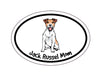 Oval Jack Russel Mom Magnet - Dog Breed Magnetic Car Decal