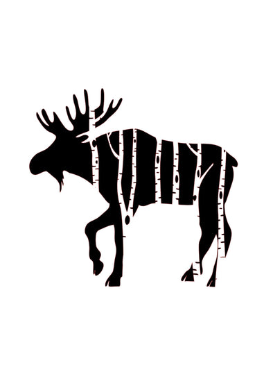 Moose Mountain Vinyl Decal - Hiking Bumper Sticker