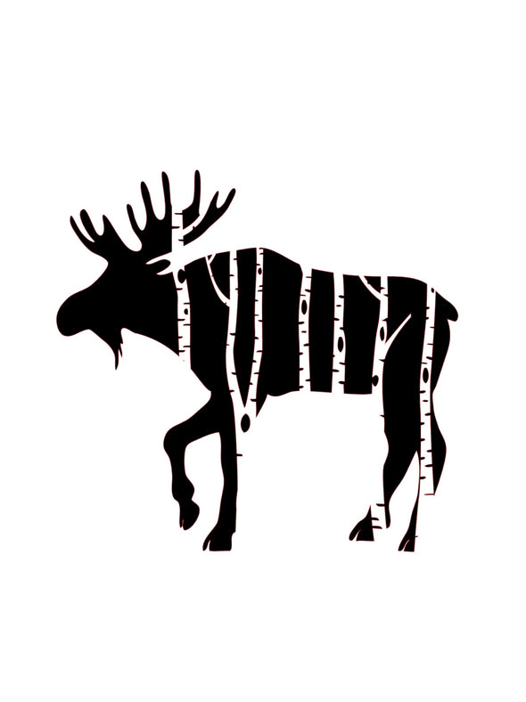 Moose Mountain Vinyl Decal - Hiking Bumper Sticker