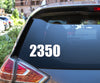 Custom Number Vinyl Decal