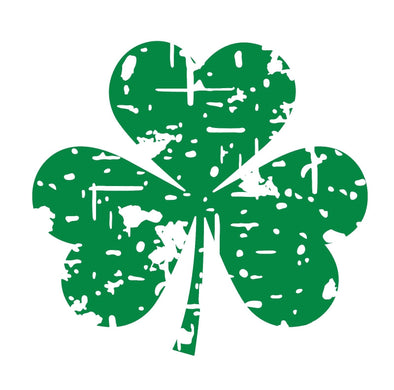 Custom Distressed Irish Shamrock Vinyl Decal