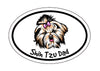 Oval Shih Tzu Dad Magnet - Dog Breed Magnetic Car Decal