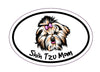 Oval Shih Tzu Mom Magnet - Dog Breed Magnetic Car Decal