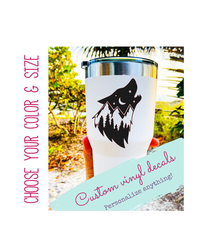 Wolf Mountain Vinyl Decal